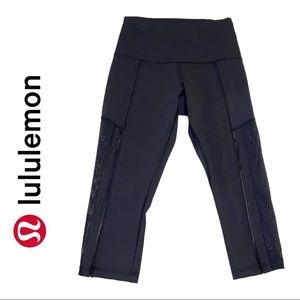 Lululemon originals black leggings with mesh